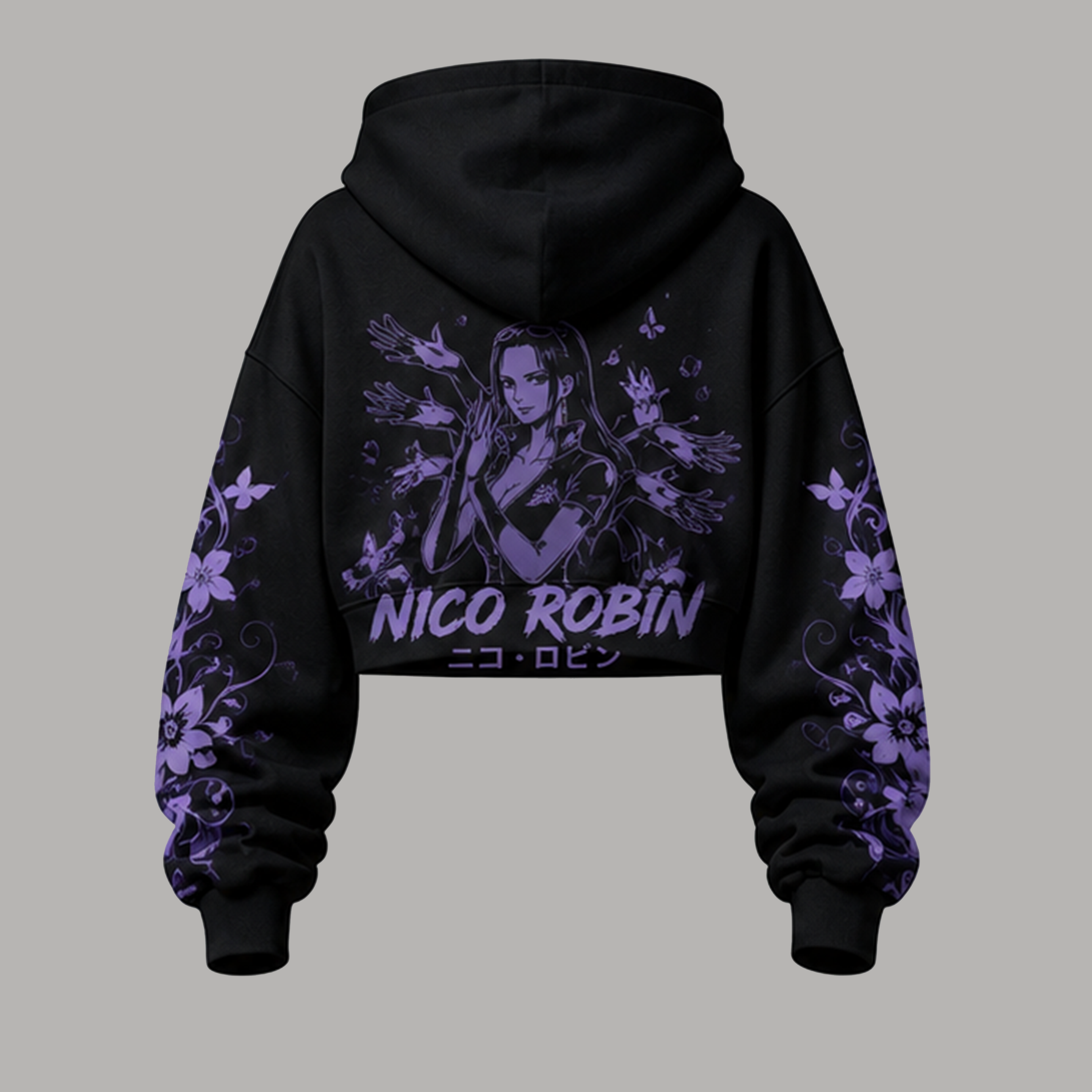 One Piece Cropped Long Sleeve Hoodie & High Waist Jogger Pants Two Piece