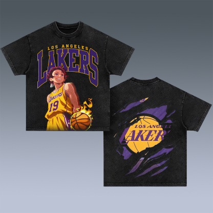 Unisex Vintage Tee丨 Lakers X One Piece Tee