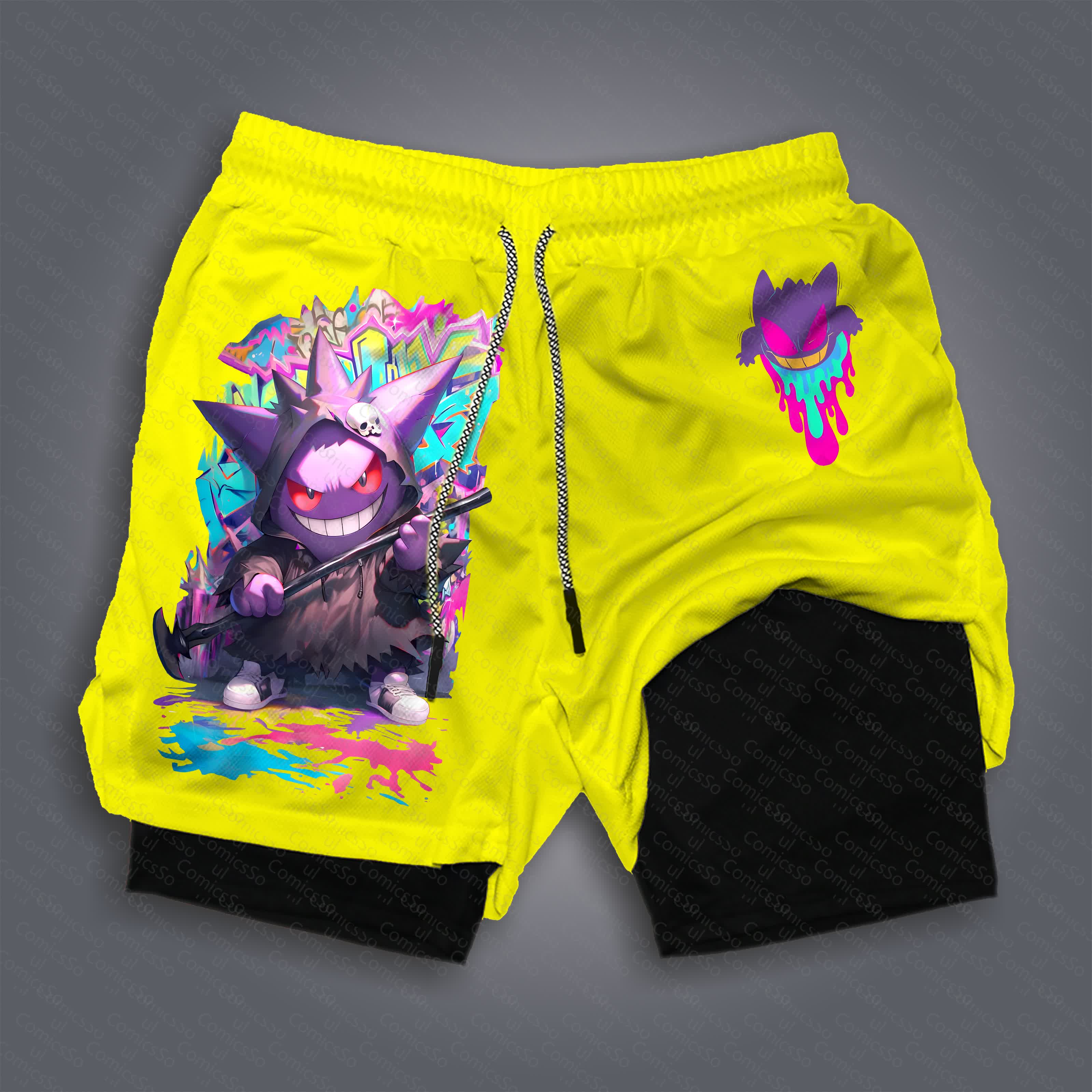 Unisex  “Pokémon” Casual Anime Streetwear Gym Shorts