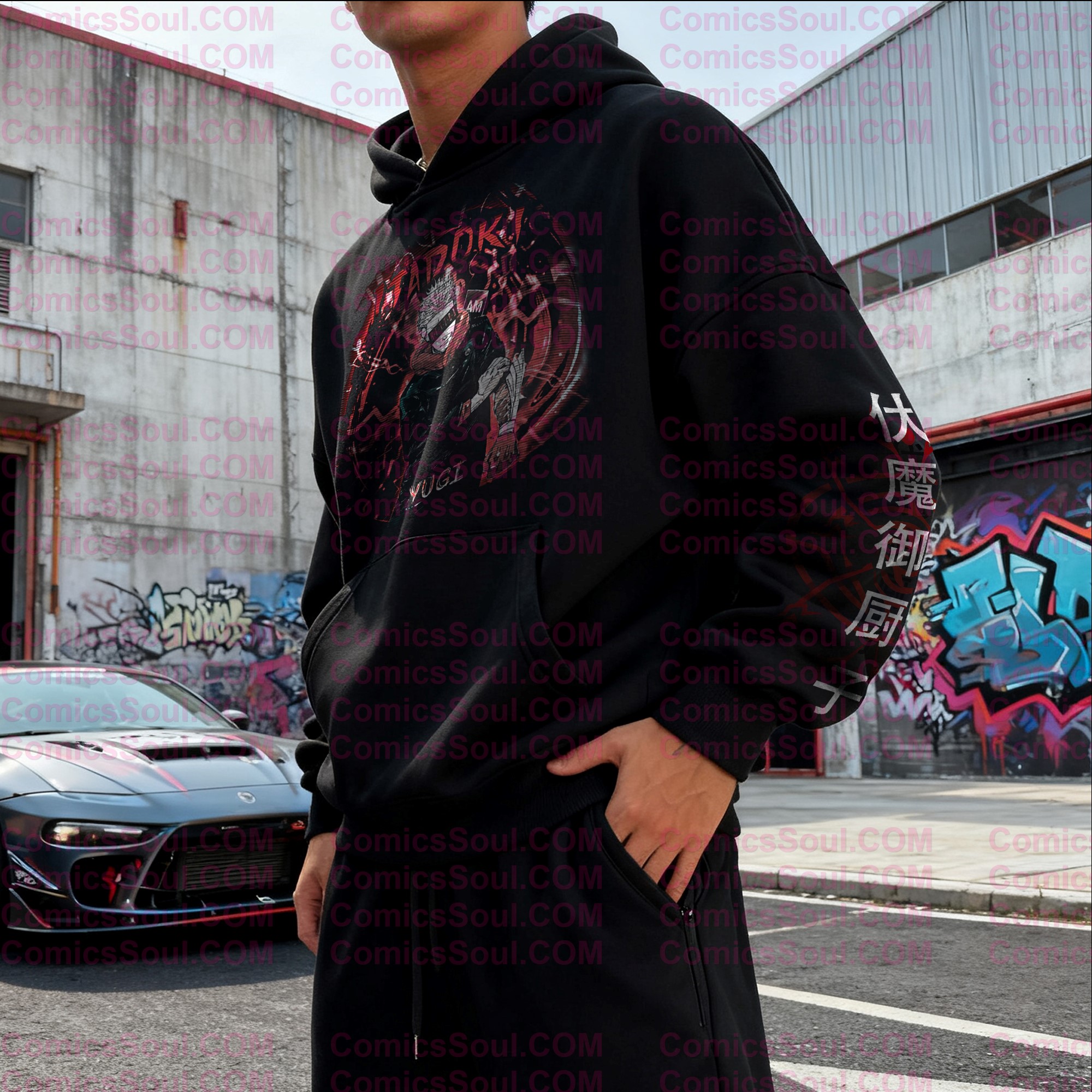 plus velvetUnisex Anime Graphic Streetwear Vintage Hoodie