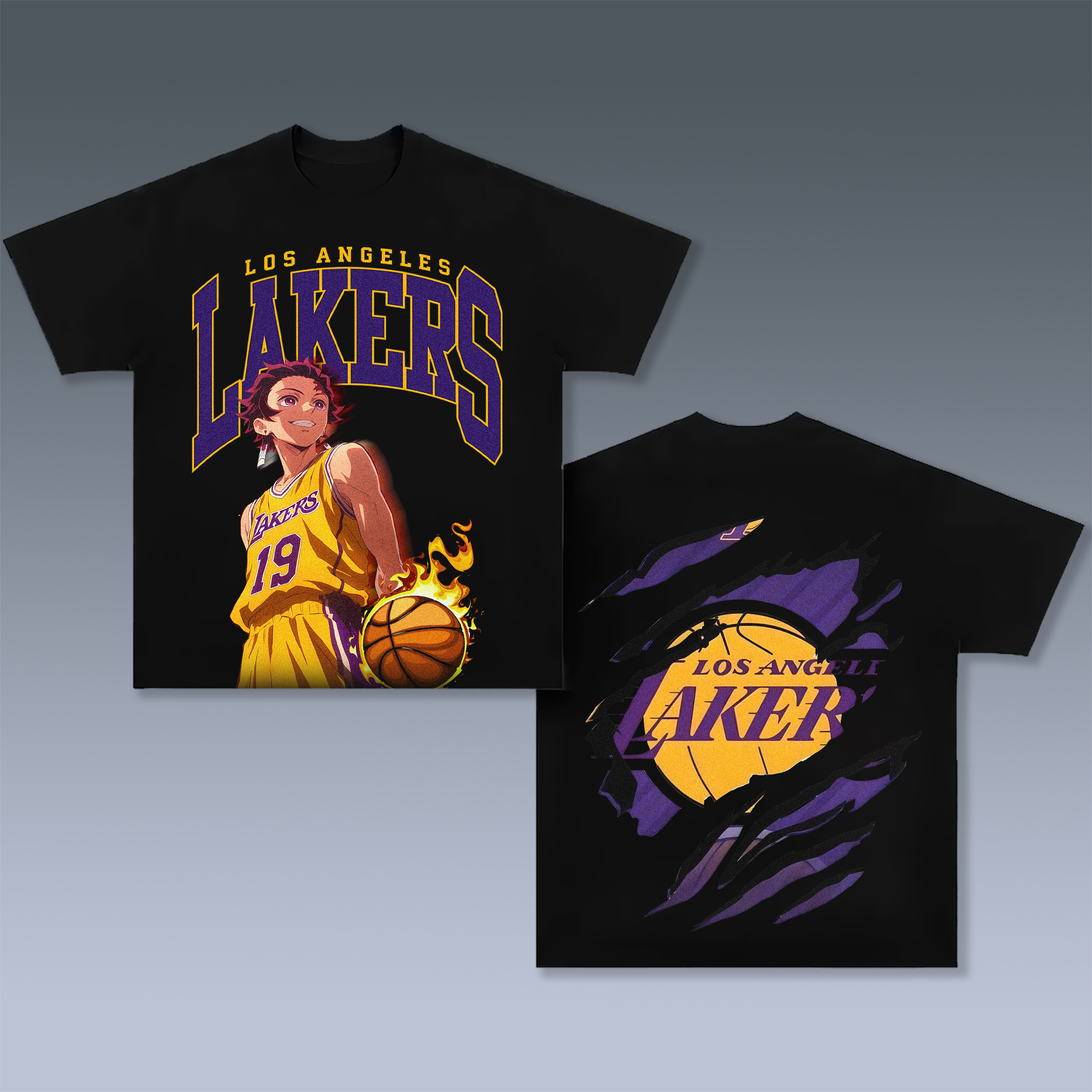 Unisex Vintage Tee丨 Lakers X One Piece Tee