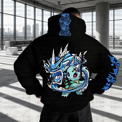 Plus Velvet Unisex Anime Graphic Streetwear Vintage Hoodie