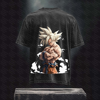 Unisex High Quality Inspired Vintage Washed 3D Direct Injection T-Shirt