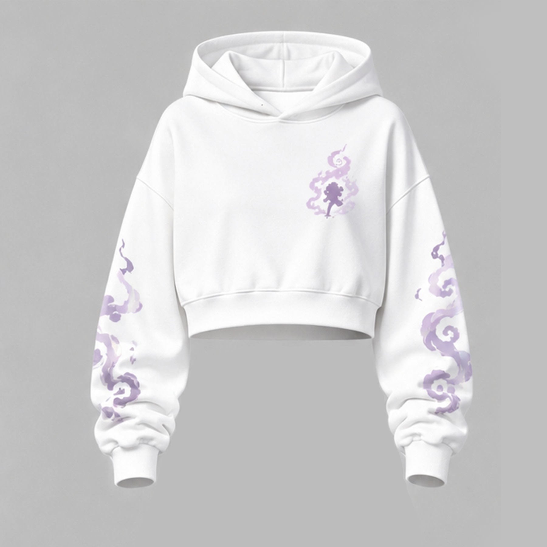 One Piece Cropped Long Sleeve Hoodie & High Waist Jogger Pants Two Piece