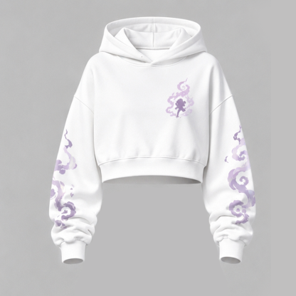 One Piece Cropped Long Sleeve Hoodie & High Waist Jogger Pants Two Piece