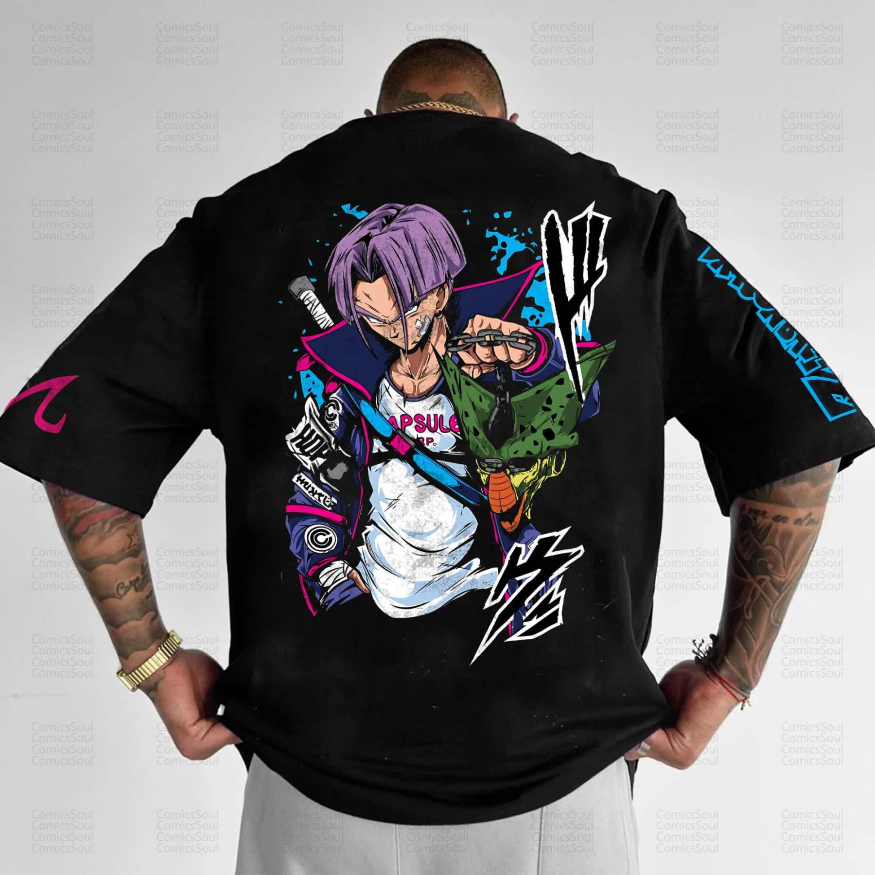 Unisex Anime Inspired Vintage T-Shirt丨Demon Slayer X Pokémon