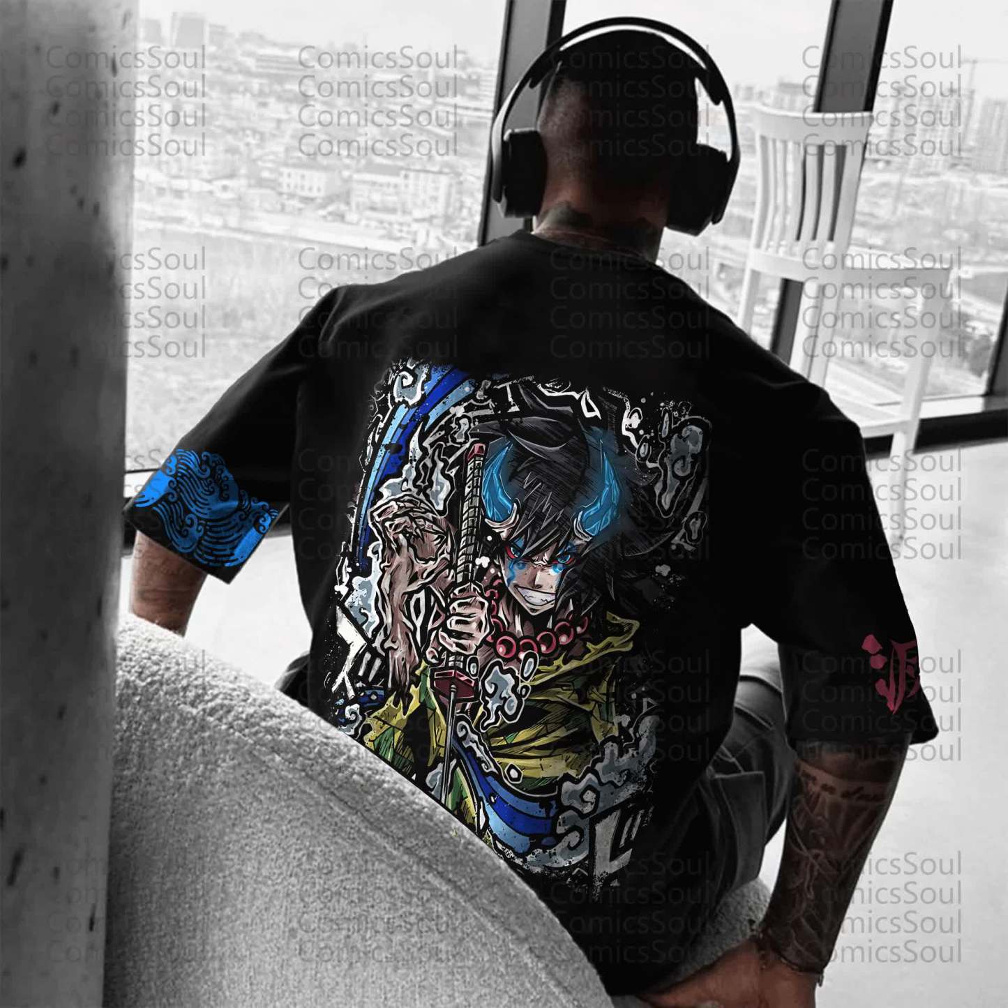 Unisex Anime Inspired Vintage T-Shirt丨Demon Slayer X Pokémon