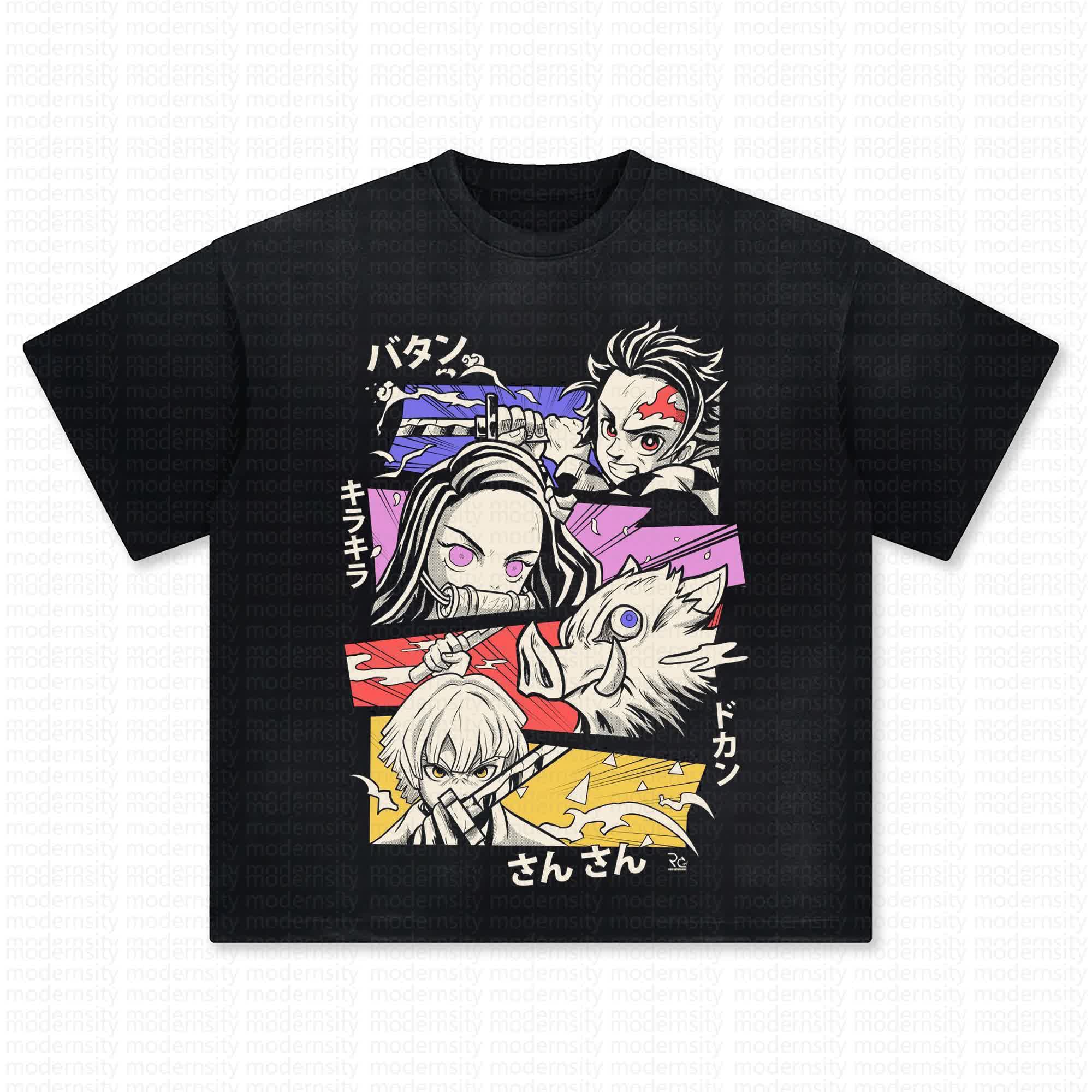 Unisex Anime Inspired Vintage T-Shirt丨Demon Slayer