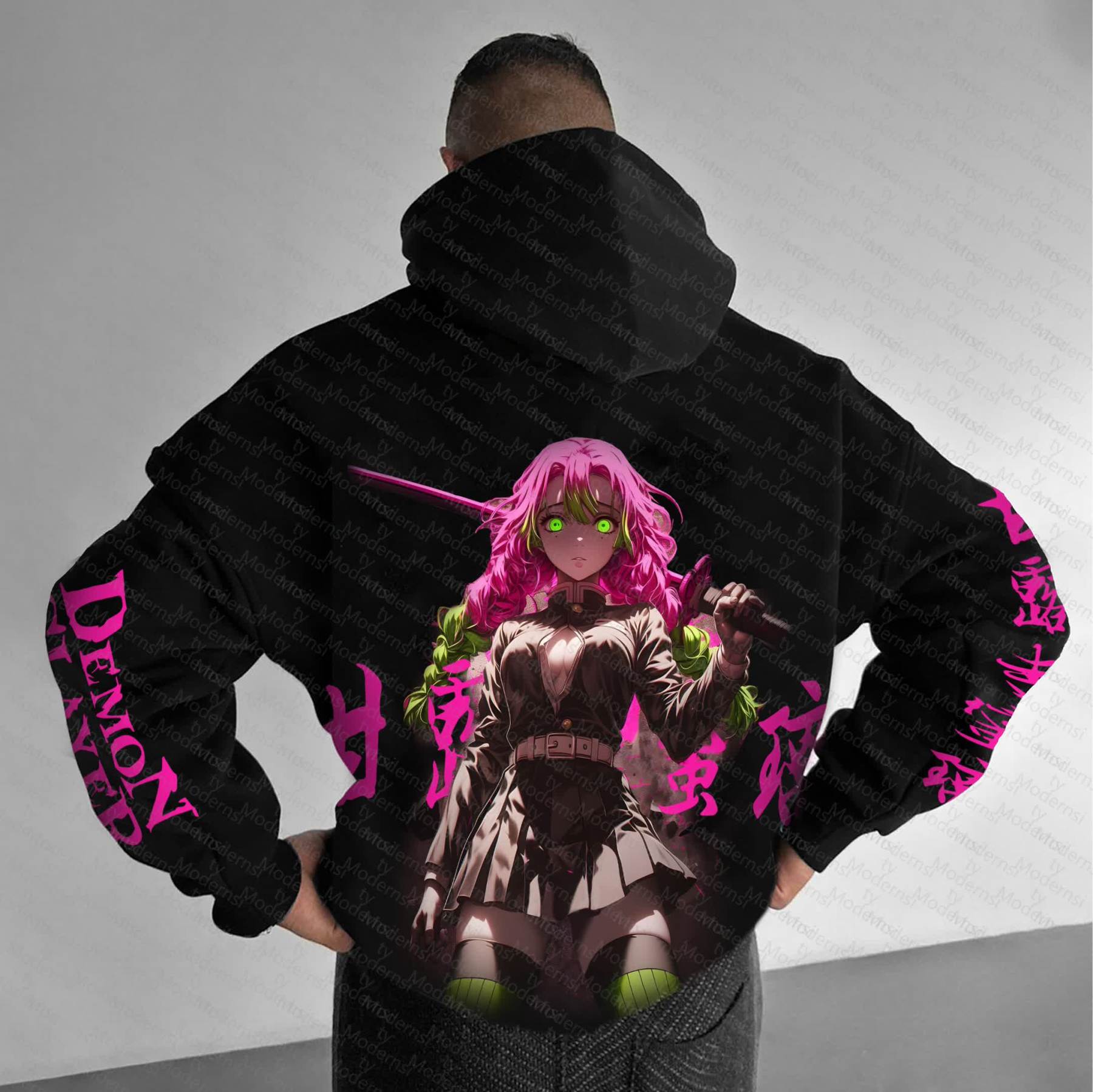 Unisex “Demon Slayer” Anime Graphic Streetwear Vintage Hoodie
