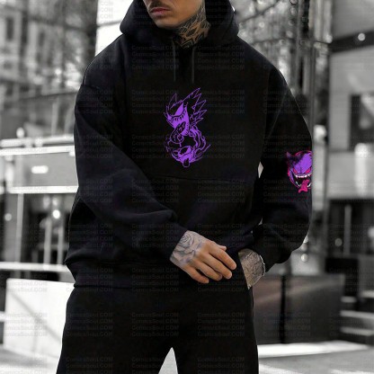 Plus Velvet Unisex Anime Graphic Streetwear Vintage Hoodie