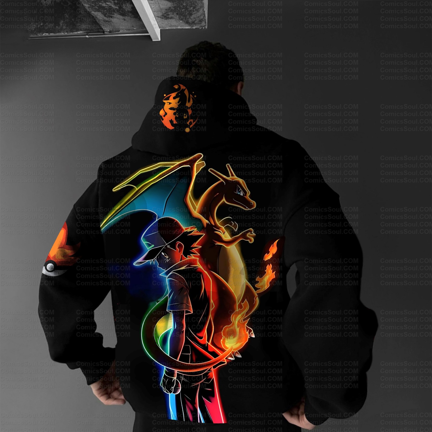 Plus Velvet Unisex Anime Graphic Streetwear Vintage Hoodie