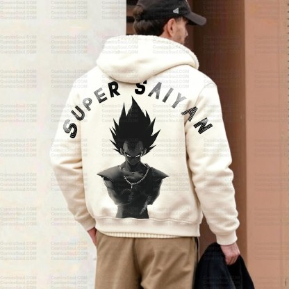 Unisex Graphic Streetwear Vintage Zipper Cardigan Plush Hoodid