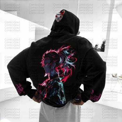 Unisex “Demon Slayer” Anime Graphic Streetwear Vintage Hoodie