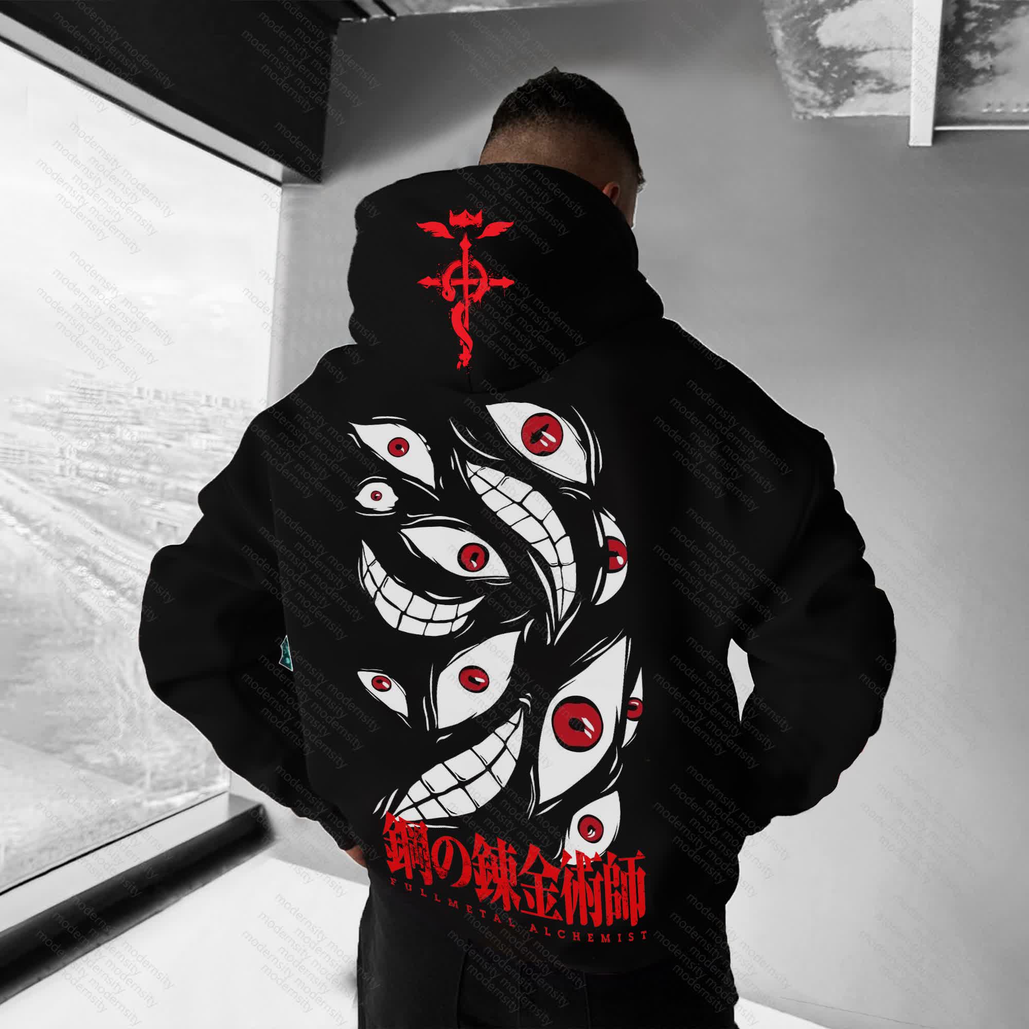 Unisex “Fullmetal Alchemist” Anime Graphic Streetwear Vintage Hoodie