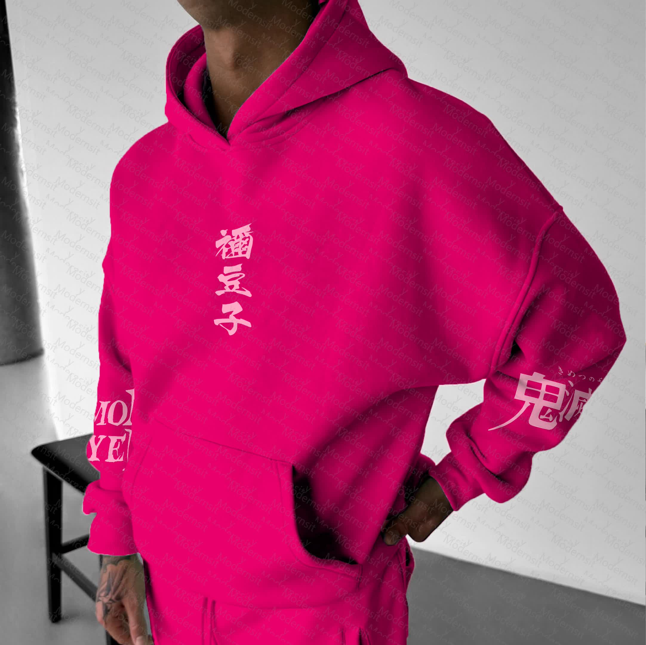 Unisex “Demon Slayer” Anime Graphic Streetwear Vintage Hoodie