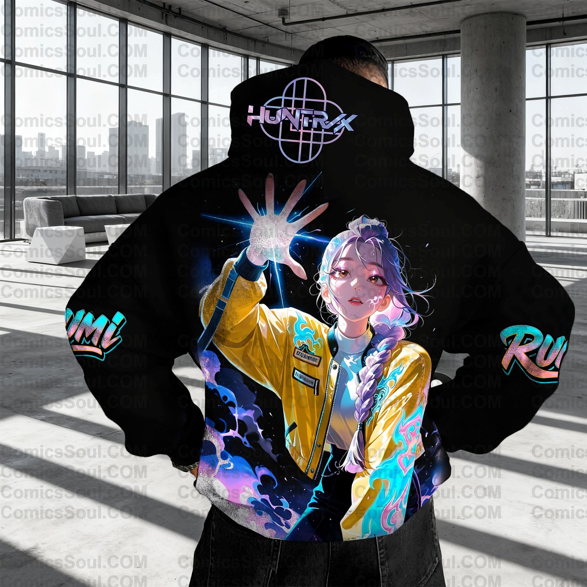 Plus Velvet Unisex Anime Graphic Streetwear Vintage Hoodie