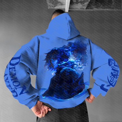 Unisex “Demon Slayer” Anime Graphic Streetwear Vintage Hoodie