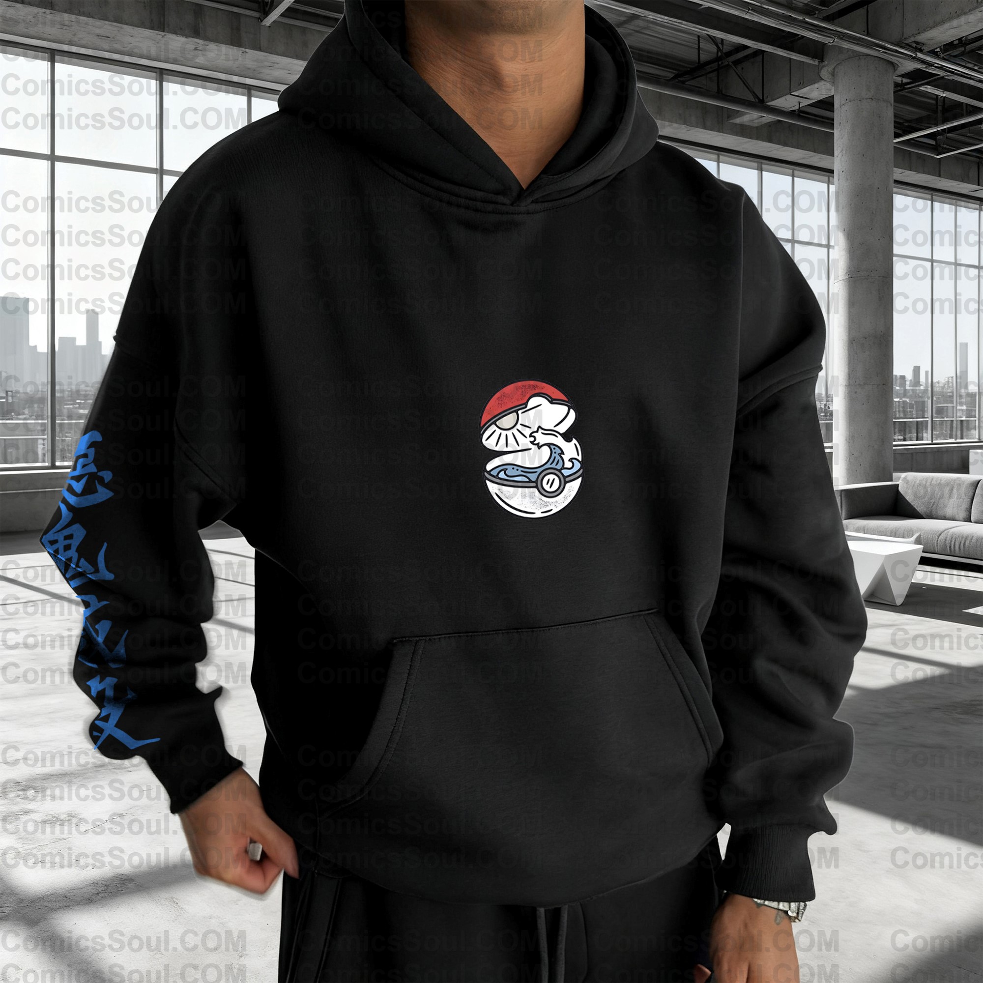 Plus Velvet Unisex Anime Graphic Streetwear Vintage Hoodie