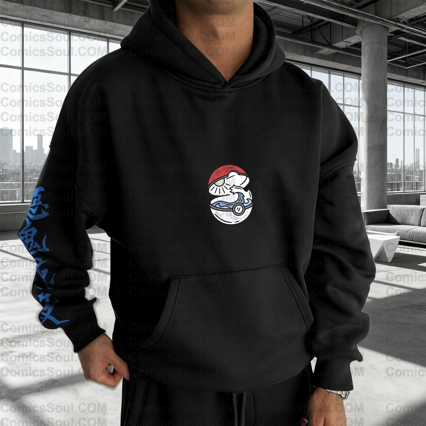 Plus Velvet Unisex Anime Graphic Streetwear Vintage Hoodie