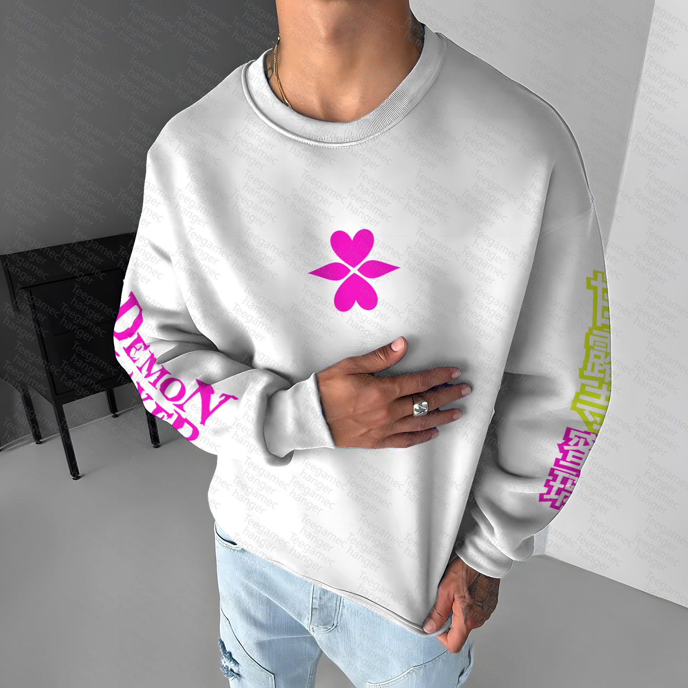 Unisex Anime Graphic Inspired Vintage Sweatshirt