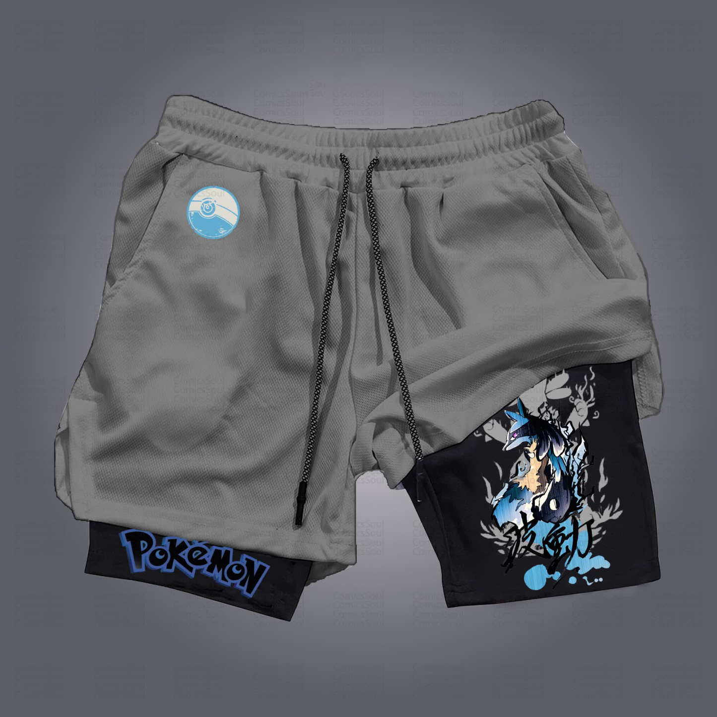 Unisex Casual Anime Streetwear Shorts 丨Demon Slayer X Pokémon