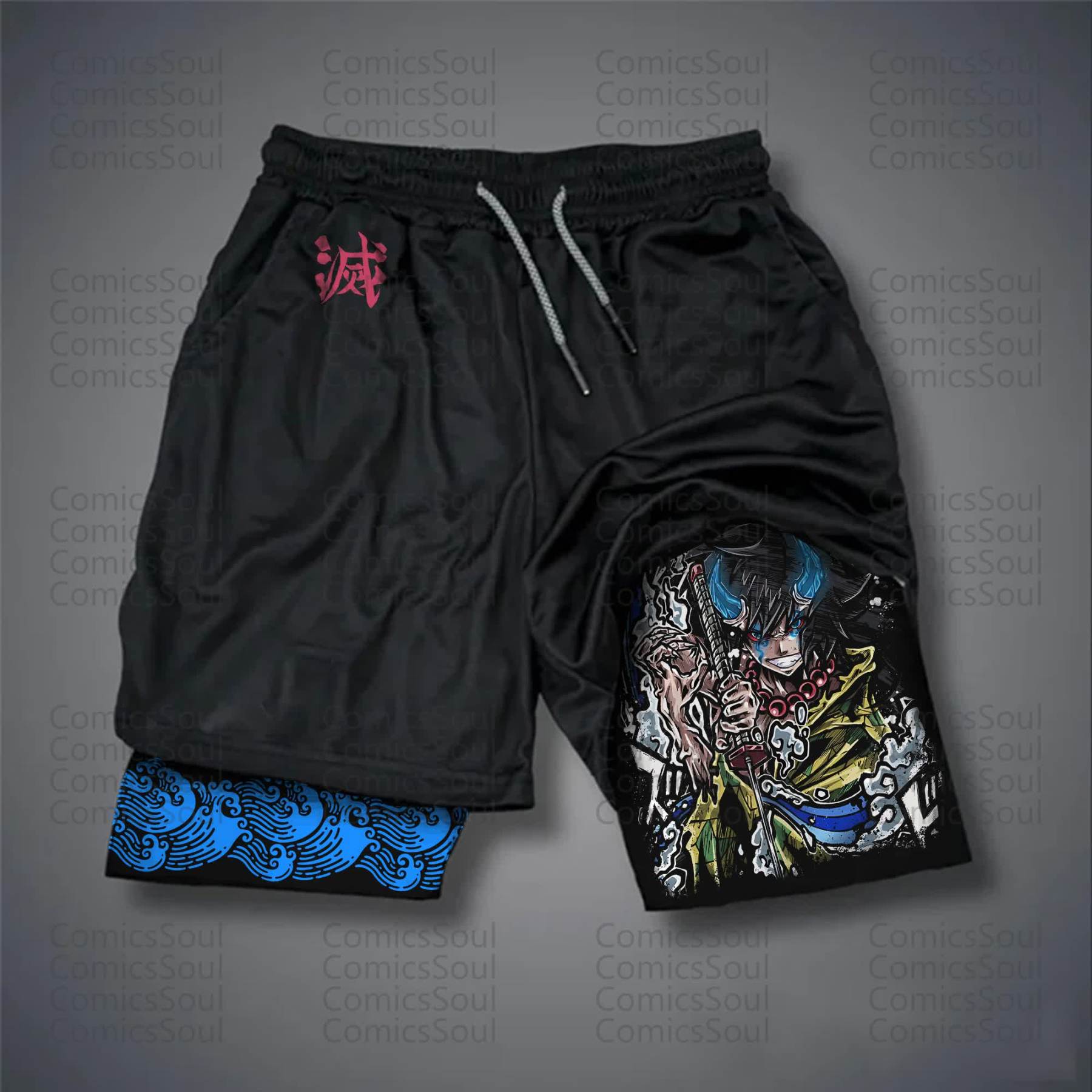 Unisex Casual Anime Streetwear Shorts 丨Demon Slayer X Pokémon