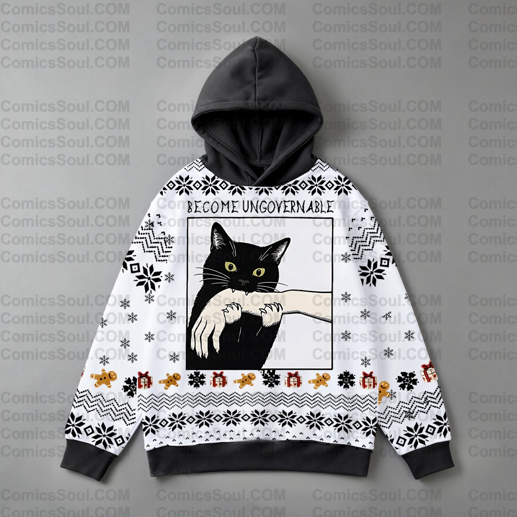 Plus Velvet Unisex Anime Graphic Streetwear Vintage Hoodie