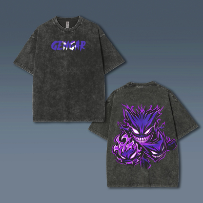 Unisex "Pokémon" Anime Style Vintage Washed T-Shirt