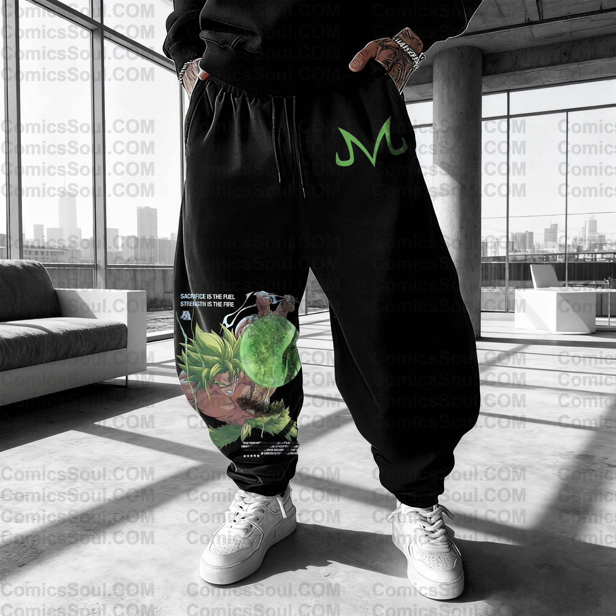 plus velvetUnisex Casual Anime Streetwear Pants