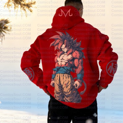 Plus Velvet Unisex Anime Graphic Streetwear Vintage Hoodie