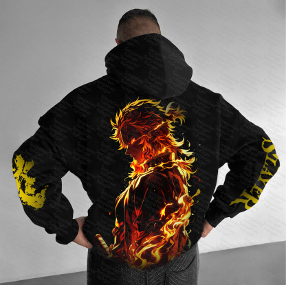 Unisex Anime Graphic Streetwear Vintage Hoodie