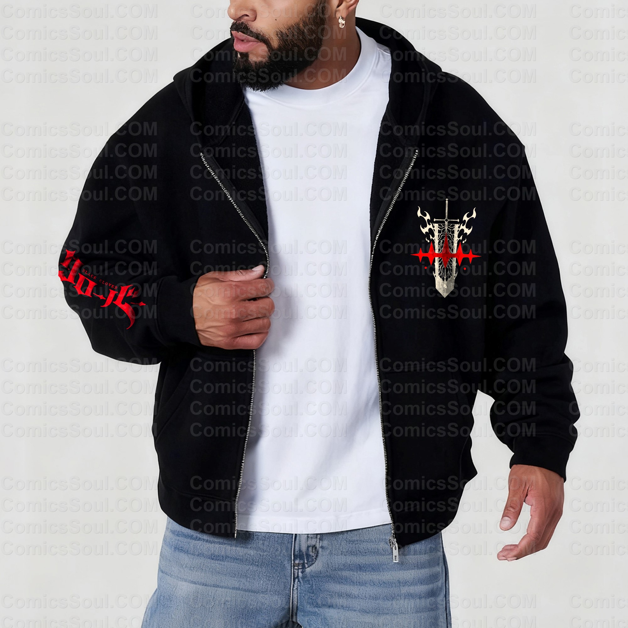 Unisex Graphic Streetwear Vintage Zipper Cardigan Plush Hoodie