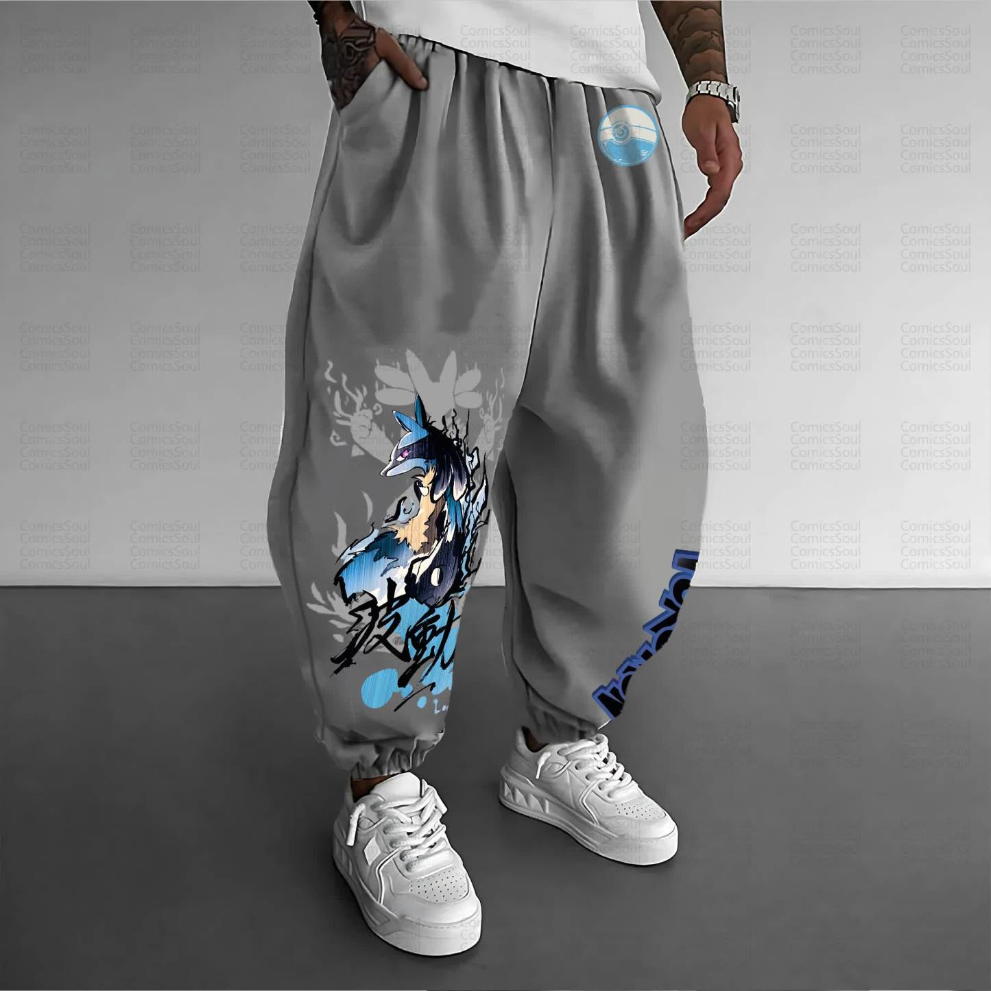 Unisex Anime Inspired Vintage Pants丨Demon Slayer X Pokémon