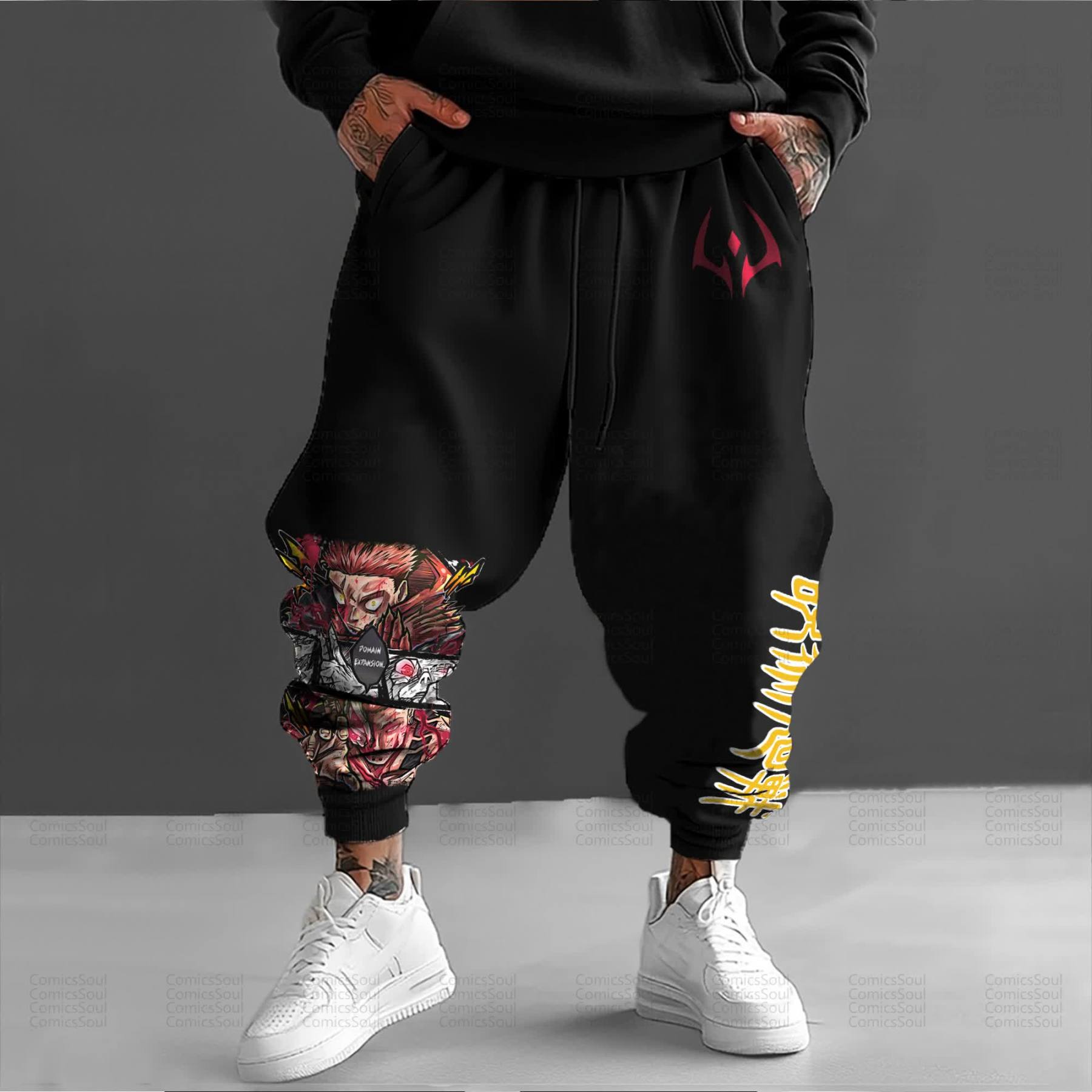 Unisex Anime Inspired Vintage Pants丨Demon Slayer X Pokémon