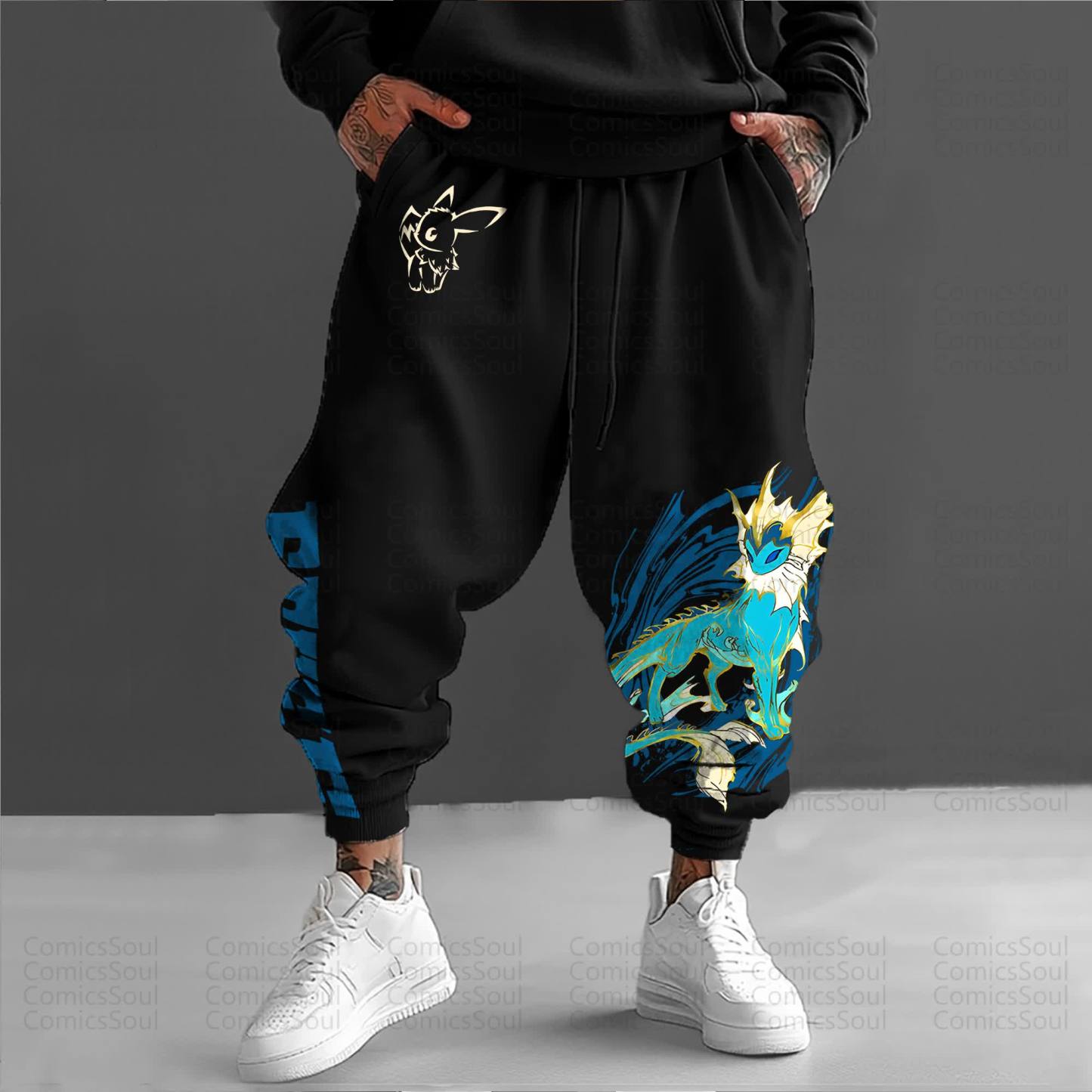 Unisex Anime Inspired Vintage Pants丨Demon Slayer X Pokémon