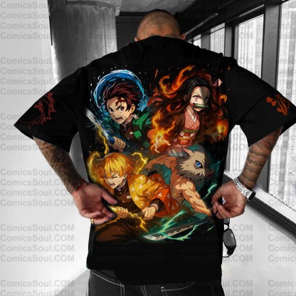 Unisex  " Demon slayer " Anime Inspired Vintage T-Shirt