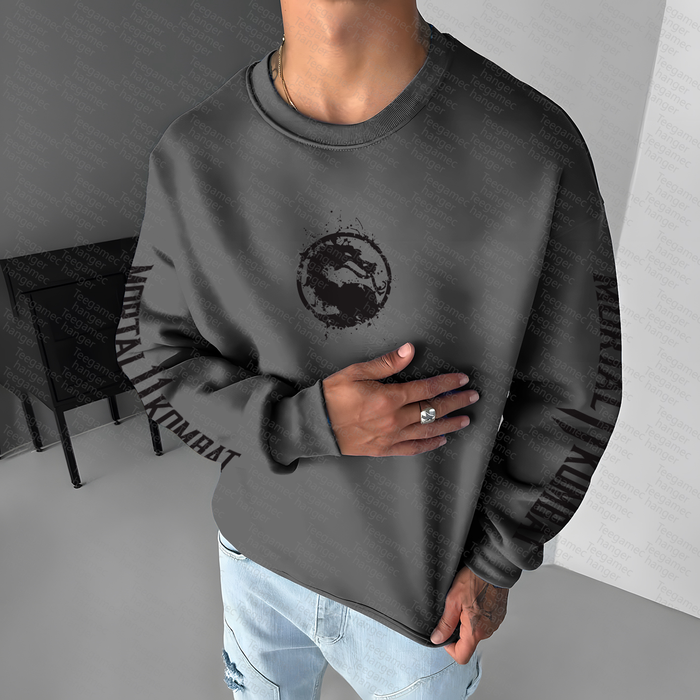 Unisex "Mortal Kombat" Anime Graphic Inspired Vintage Sweatshirt
