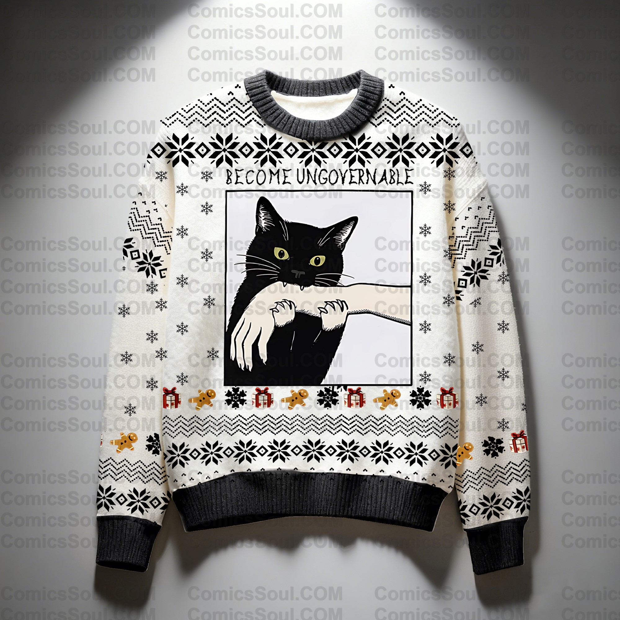 Christmas Plus Velvet Unisex Anime Inspired Vintage Sweatshirt