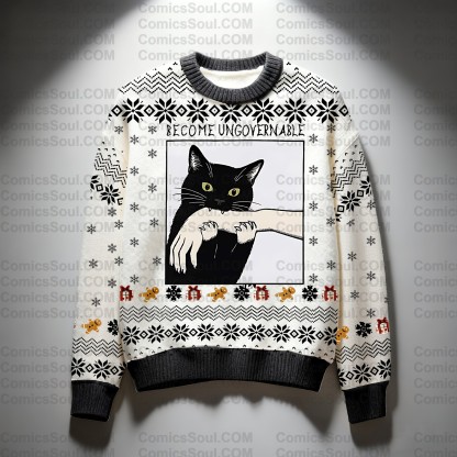 Christmas Plus Velvet Unisex Anime Inspired Vintage Sweatshirt