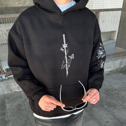 Unisex Graphic Streetwear Vintage Plush Hoodie