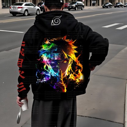 Unisex Graphic Streetwear Vintage Zipper Cardigan Plush Hoodid