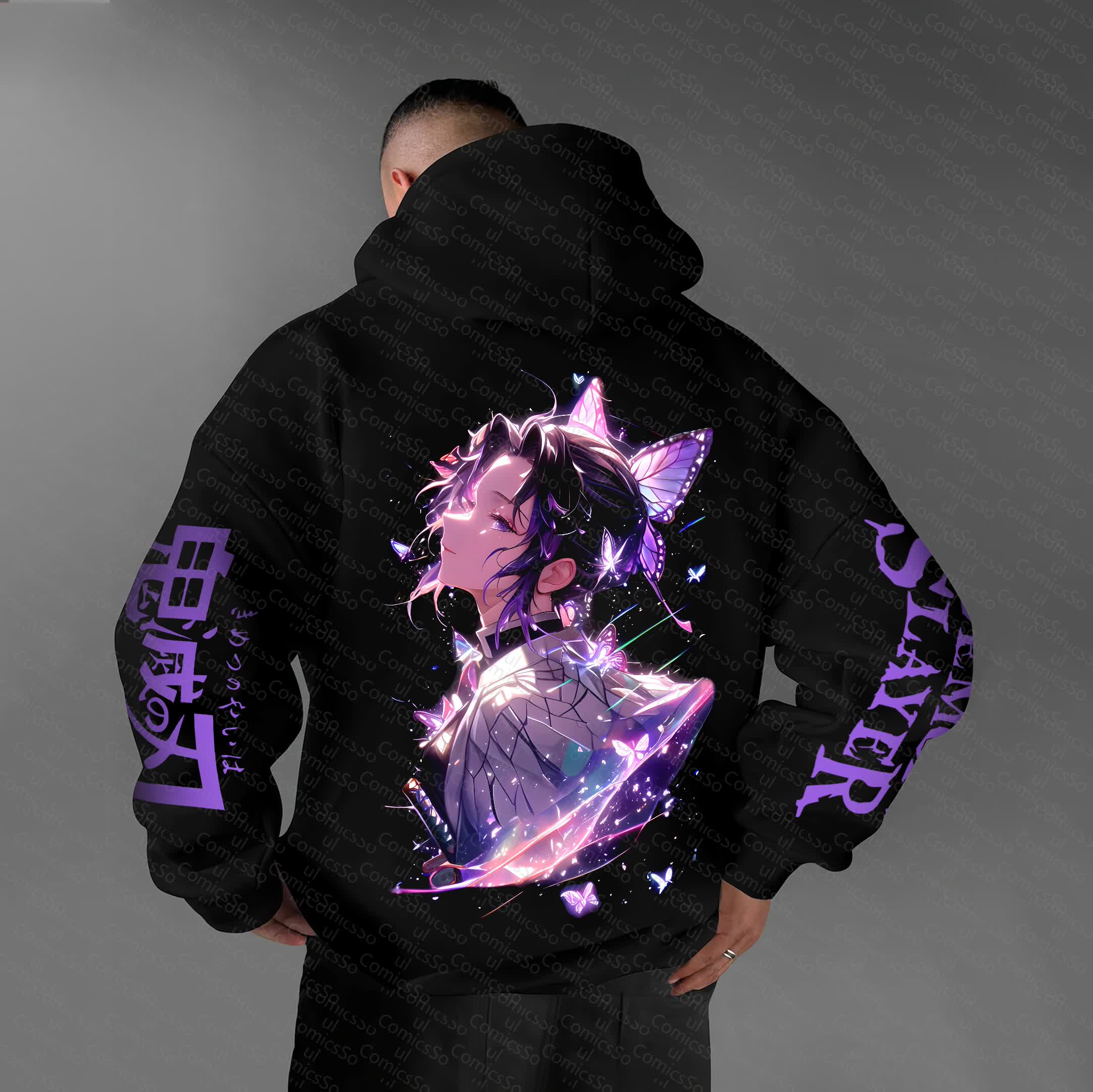 Unisex “Demon Slayer” Anime Graphic Streetwear Vintage Hoodie