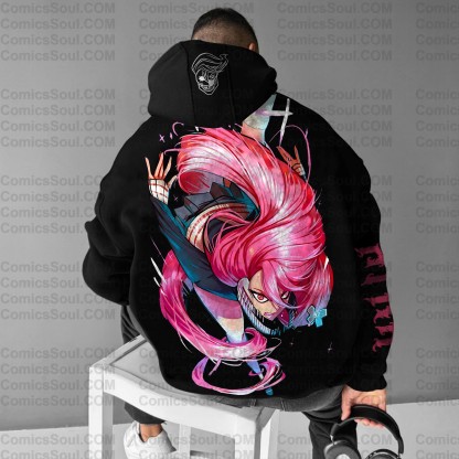 Unisex Anime Print  Casual Oversized Hoodie