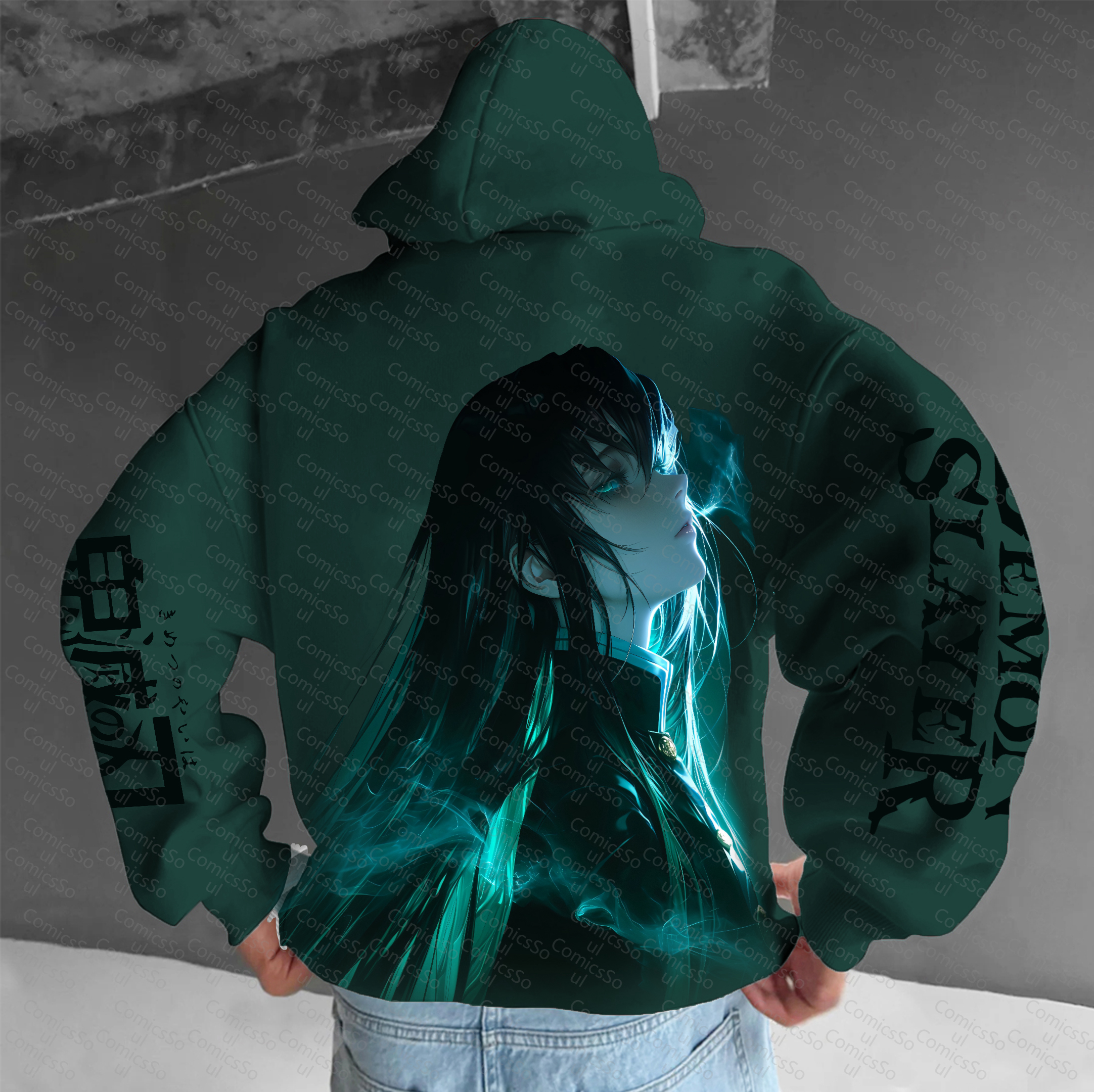 Unisex “Demon Slayer” Anime Graphic Streetwear Vintage Hoodie