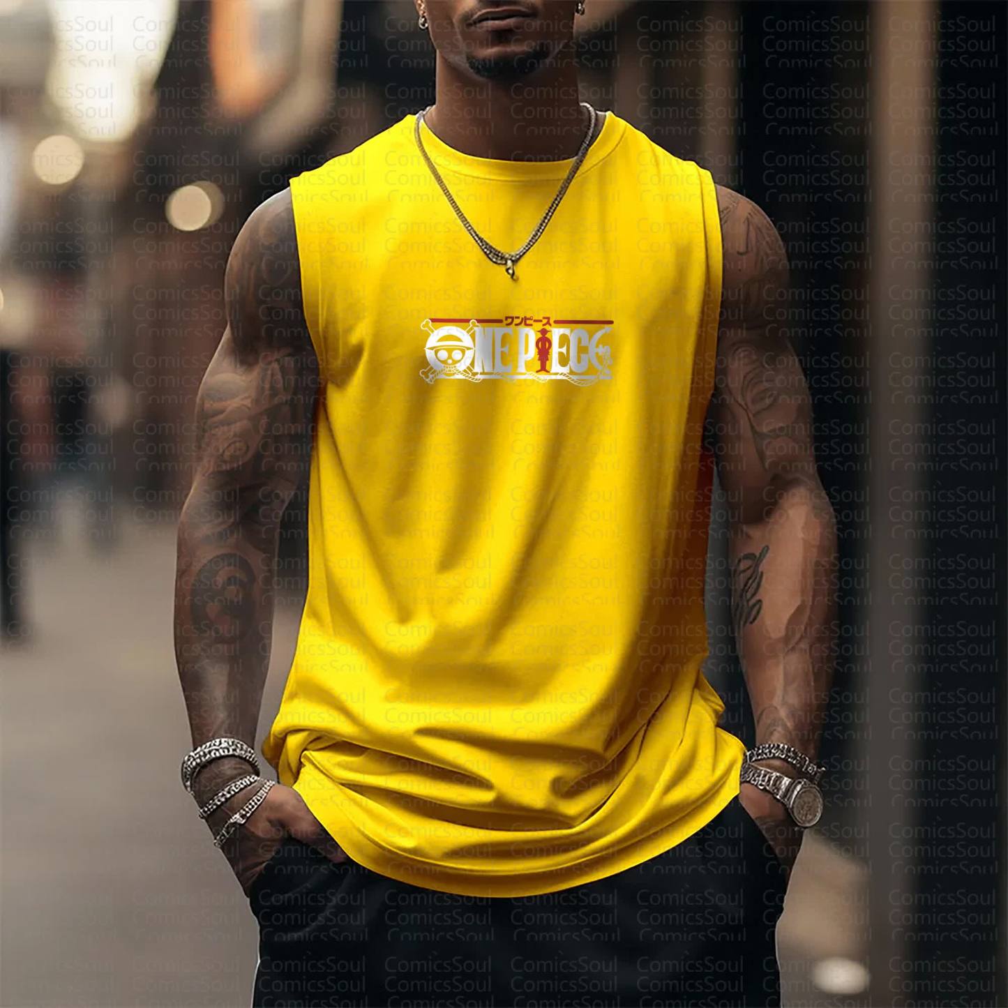 Unisex “One Piece” Casual Anime  Tank Top