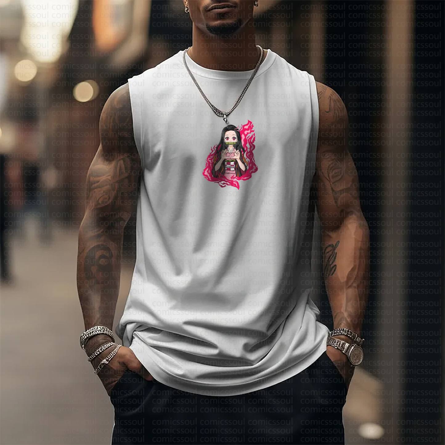 Unisex  “Demon Slayer” Casual Anime  Tank Top