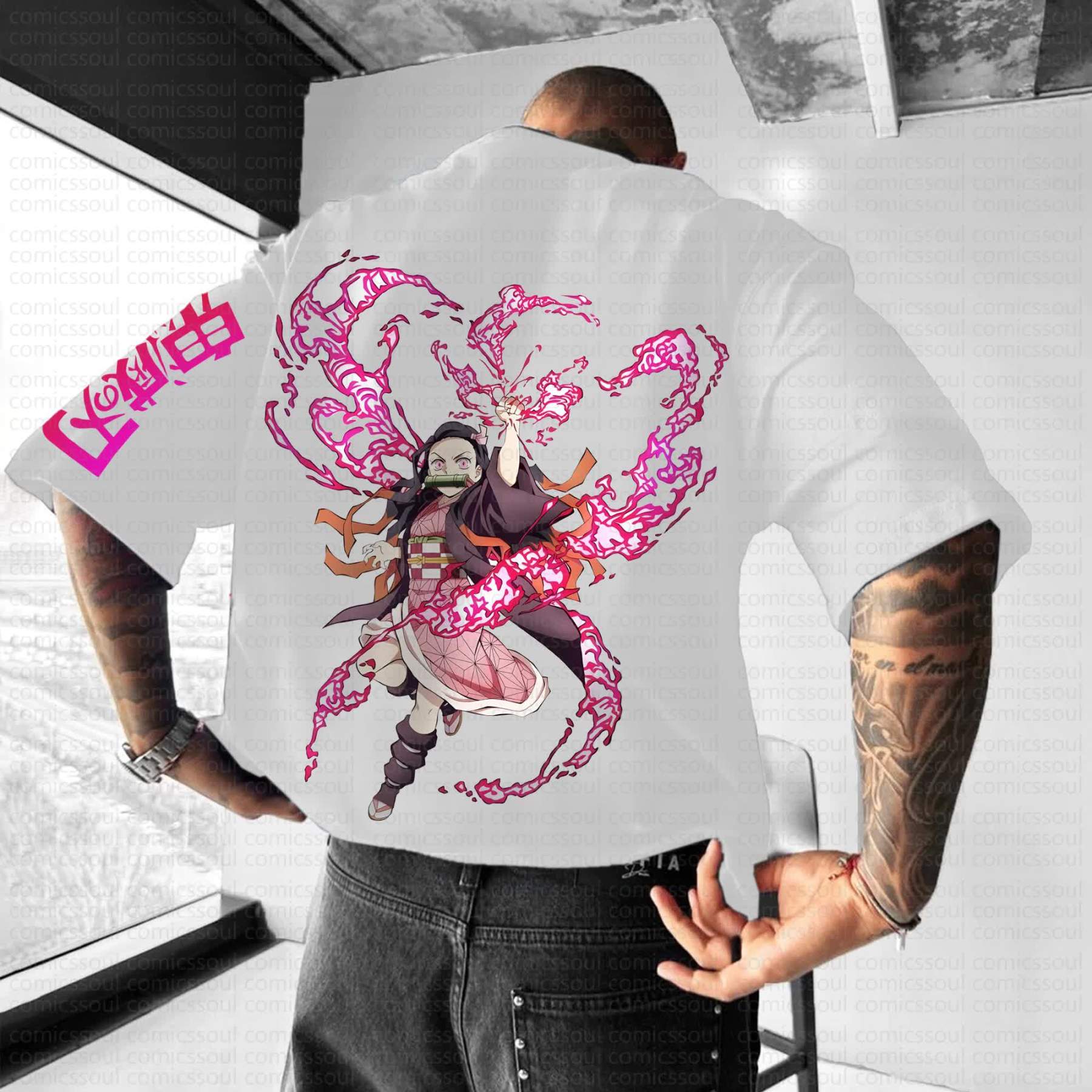 Unisex Anime Inspired Vintage T-Shirt丨Demon Slayer X Pokémon