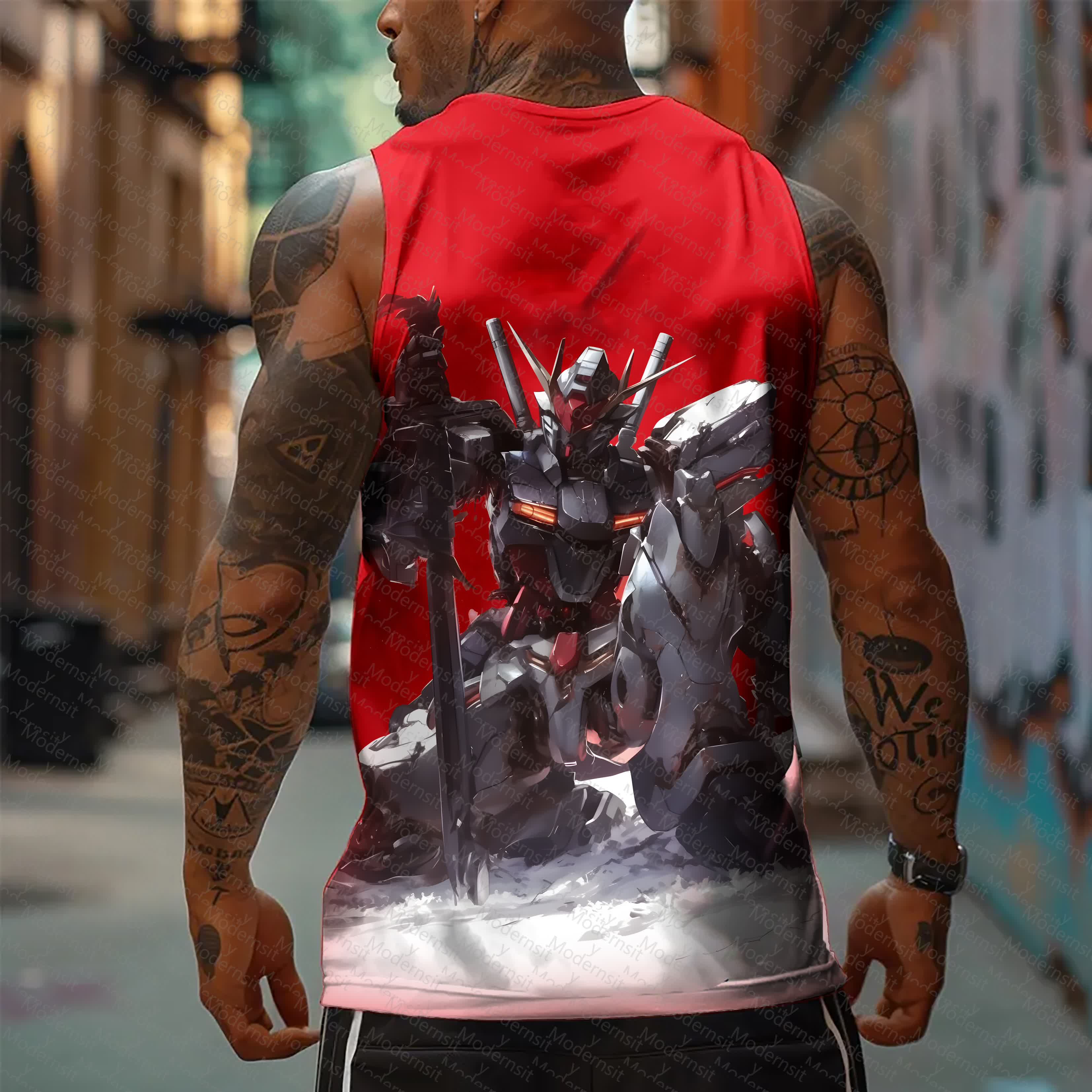 Unisex  “Gundam Series” Casual Anime  Tank Top