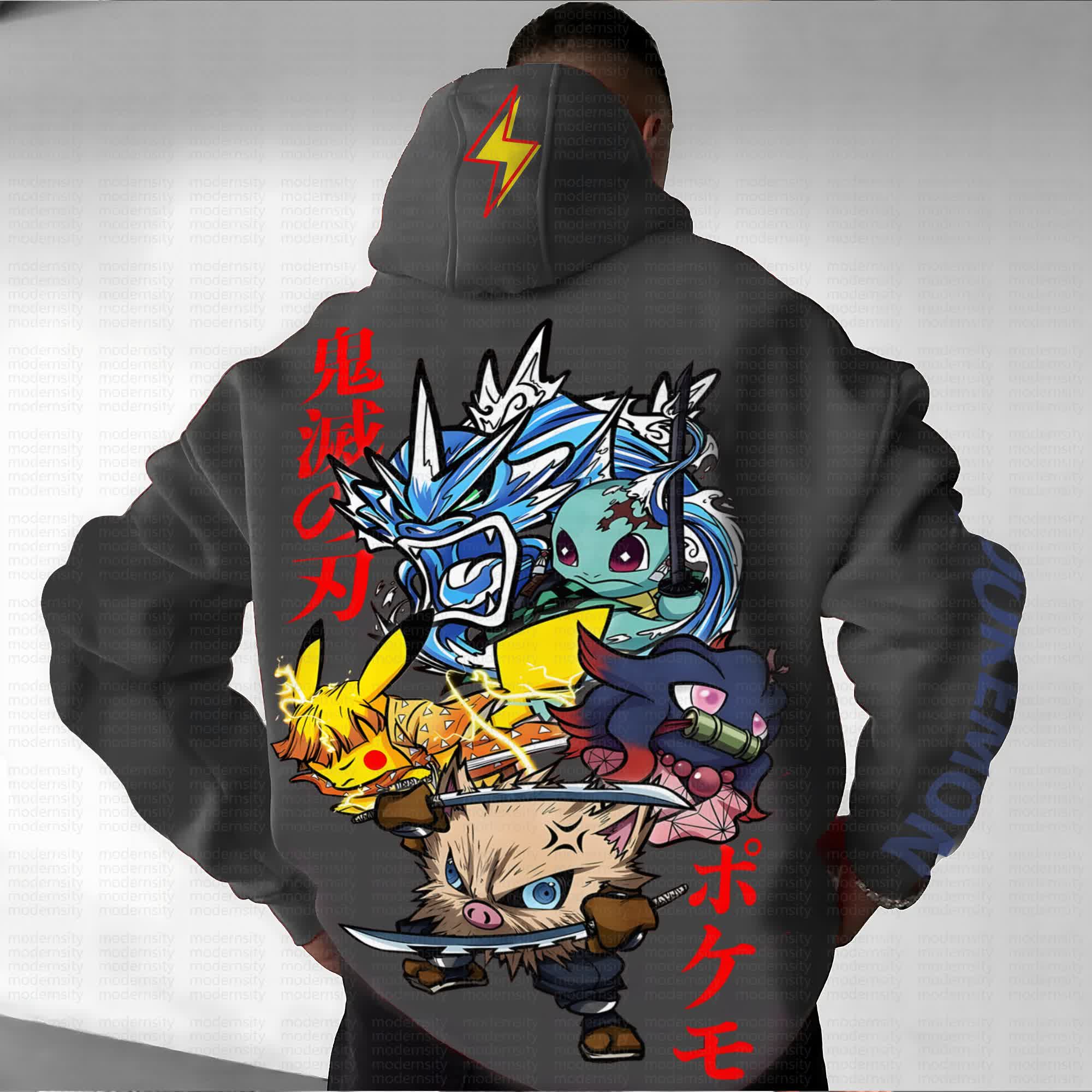 Unisex “Pokémon” Anime Graphic Streetwear Vintage Hoodie