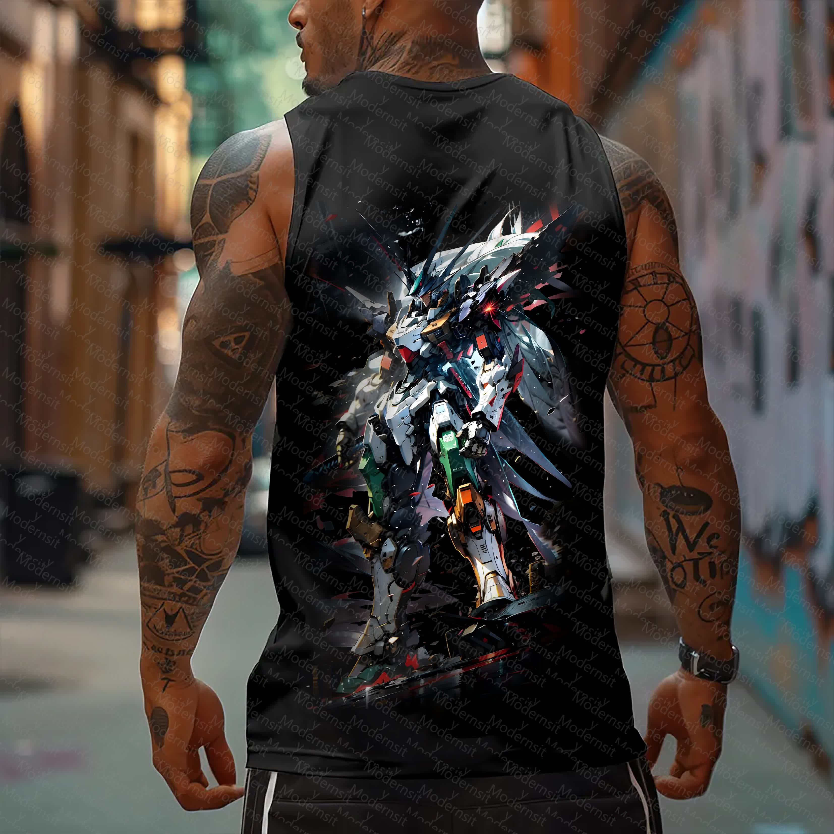 Unisex  “Gundam Series” Casual Anime  Tank Top